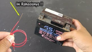 Cara Gokil Nyalain Lagi Aki Motor yang Sudah Lemah, Cukup Cairan Merah dan Trik Cas Simpel, Dijamin Ampuh!
