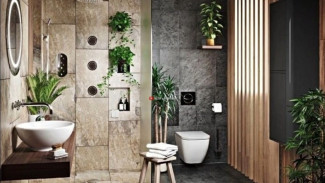 Serasa Liburan di Alam! Inspirasi Kamar Mandi Nuansa Alami Bikin Mandi Rileks Banget!