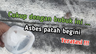 Cara Ajaib Tambal Asbes Retak Bocor Pakai Soda Kue dan Lem, Hasilnya Jadi Keras Tahan Hujan