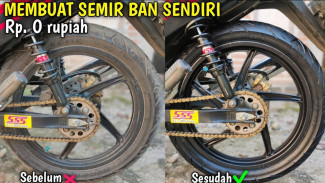 Rahasia Bikin Ban Motor Hitam Kinclong Pakai Bahan Dapur Bekas yang Murah Meriah