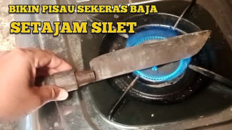 Trik Kuno Mengasah Pisau Tumpul Jadi Setajam Silet, Cuma Pakai Garam dan Api
