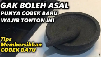 Wajib Coba! Hilangkan Sisa Ngeres dan Kotoran di Cobek Batu Baru, Dijamin Aman Dipakai!
