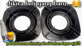 Tungku Kompor Gosong dan Kerak Membandel Bisa Kinclong Lagi, Cuma Modal 2 Bahan Dapur