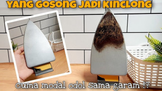 Setrika Gosong Bisa Kinclong Lagi, Pakai Pasta Gigi dan Garam Dapur Super Murah