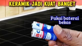 Rahasia Tukang Keramik, Baterai Bekas Bikin Nat Hitam Mengkilap!