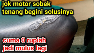 Cara Tambal Jok Motor Sobek, Cukup Pakai Karet Ban Dalam Bisa Awet Bertahun-tahun