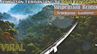 Sensasi Jembatan Gantung 350 Meter di Ciwidey Bandung, Terpanjang Se-Asia Tenggara, Bikin Jantung Deg-degan!