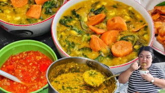 Porsi Bubur Manado Rp20 Ribu di Bogor Ini Isinya Gak Masuk Akal, Lengkap Sampai Ikan Cakalang