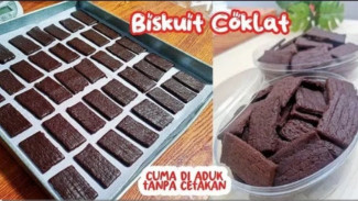 Tanpa Cetakan & Modal Kecil! Biskuit Coklat Potong Ini Renyahnya Bikin Toples Cepat Kosong