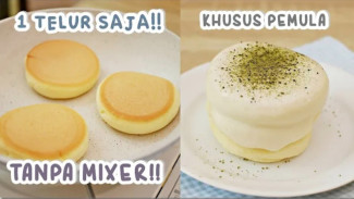 Sihir Satu Telur! Resep Japanese Souffle Pancake Tanpa Mixer, Lembutnya Goyang-Goyang Kayak Awan!
