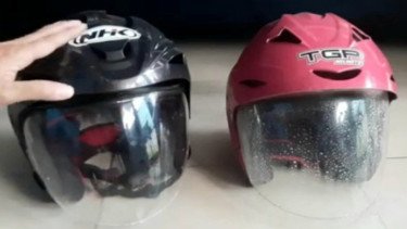Cara atasi bintik air di kaca helm