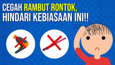 Ilustrasi mencegah rambut rontok