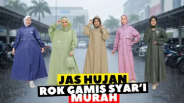 Jas hujan rok gamis syar'i
