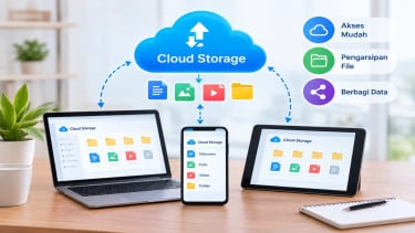 Cloud storage menjadi alternatif penyimpanan file secara online yang memudahkan akses, pengarsipan, dan berbagi data dari berbagai perangkat.