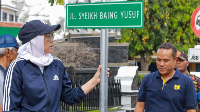 Anne Ratna Mustika Meresmikan Jalan Syeikh Baing Yusuf di Purwakarta