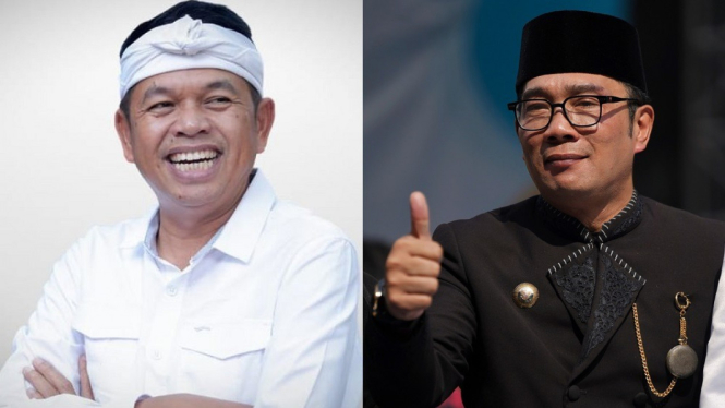 Bakal calon gubernur Jawa Barat, Dedi Mulyadi dan Ridwan Kamil