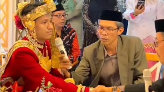 Pria usai akad nikah langsung tes CPNS