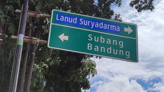 Petunjuk jalan menuju Subang