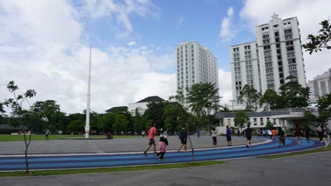 Suasana Bandung di pagi hari