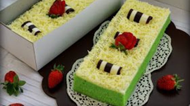 Browniews pandan kukus