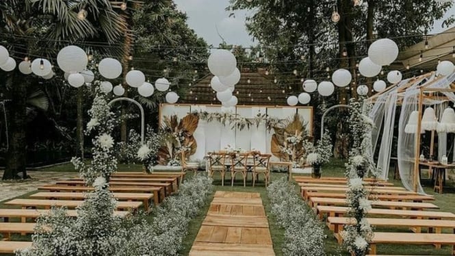 Ilustrasi wedding outdoor