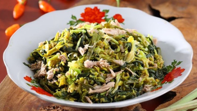 Tumis Kangkung Bunga Pepaya