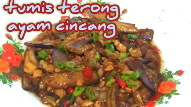 Tumis Terong Ayam Cincang