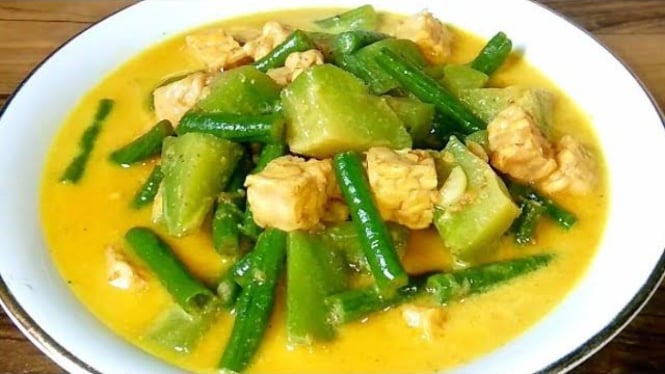 Sayur Lodeh Tempe Kacang Panjang