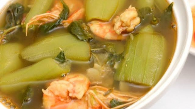 Sayur Asem Oyong dan Udang