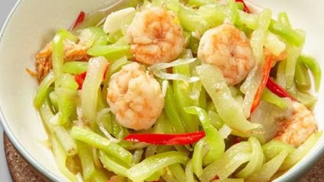 Tumis Labu Siam dan Udang