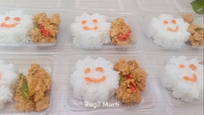 Ide jualan kantin nasi ayam kari bentuk karakter