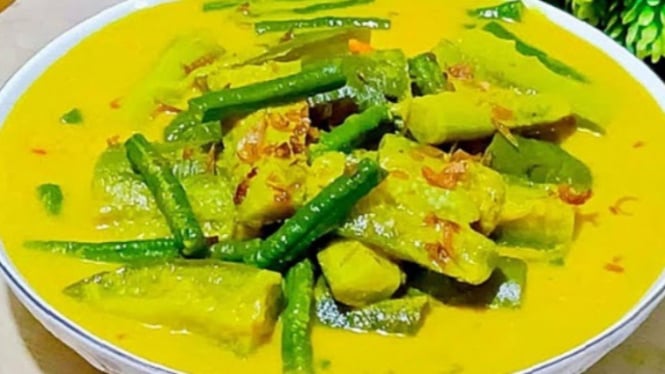 Gulai terong kacang panjang buat menu sahur