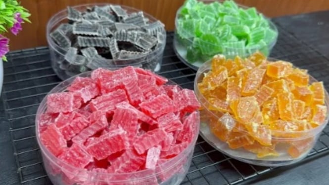 Permen jelly kering untuk kue lebaran