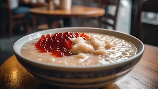 Bubur tapioka gula merah