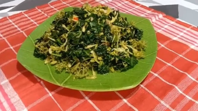 Tumis Daun dan Bunga Pepaya