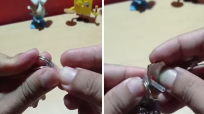 Trik ring gantungan kunci