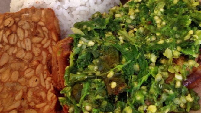 Tempe Penyet Sambal Ijo (foto ilustrasi).