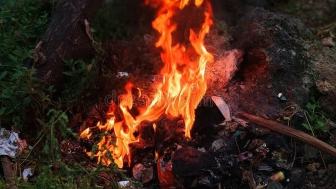 Membakar sampah