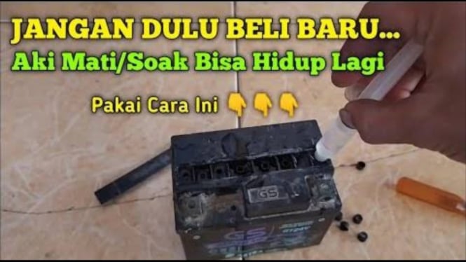 Ilustrasi Memperbaiki Aki Kering