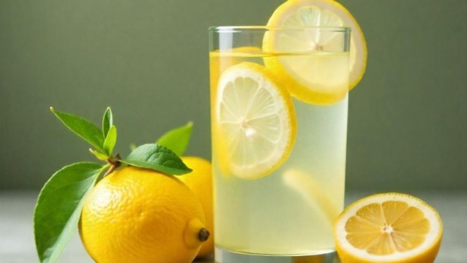 Infused water lemon