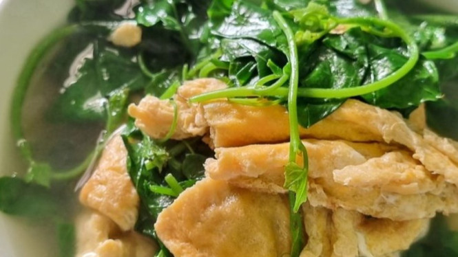Sayur Bayam Tahu (foto ilustrasi).