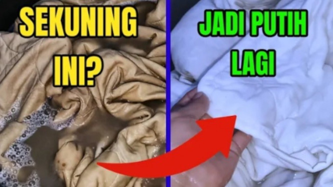 Kain kuning jadi putih