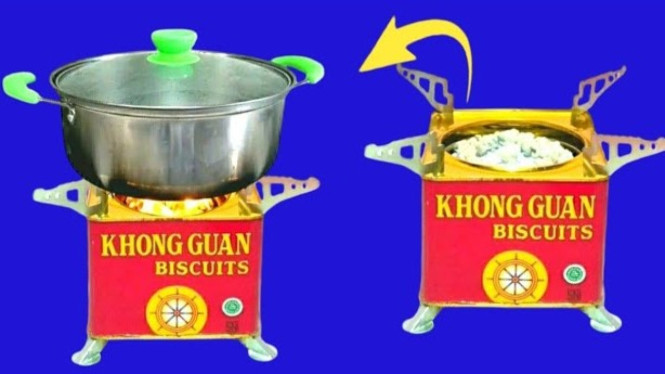Kompor Darurat Kaleng Khong Guan