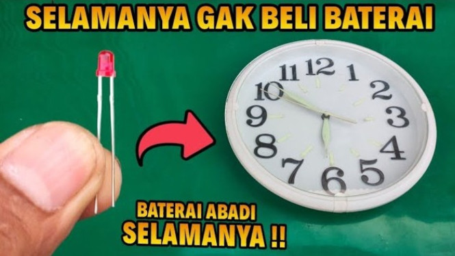 Jam Dinding LED Tanpa Baterai