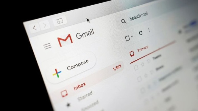 Tampilam Gmail (foto ilustrasi).