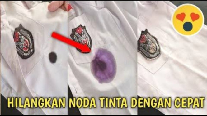 Seragam Putih Terkena Noda Tinta