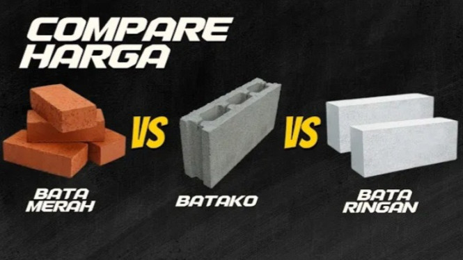 Bata merah, batako dan bata ringan