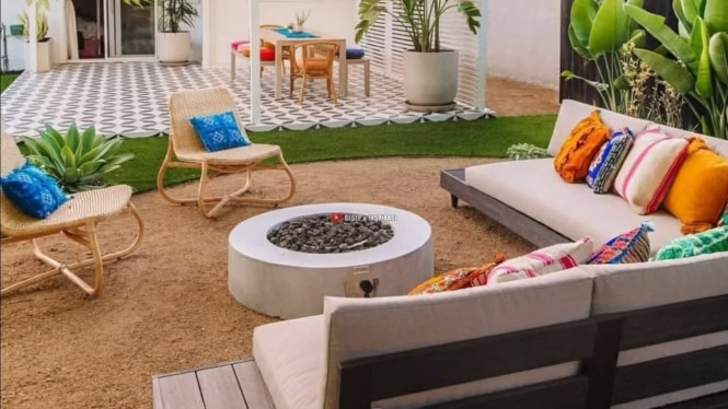 Ruang Tamu Outdoor Gaya Scandinavian