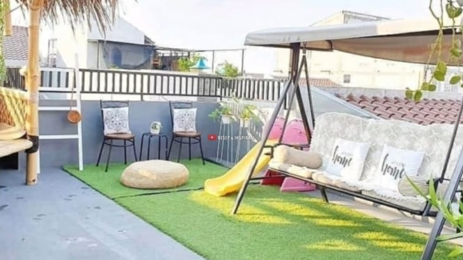 Rahasia Rumah Kecil! 5 Desain Teras Rooftop Minimalis Bikin Area Santai ...