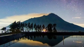 Yuk Wisata ke Embung Manajar Boyolali, Berlatar Gunung Merapi yang Eksotis